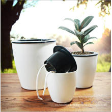 (BC-F1025) Plastic Fashionable Square Self-Watering Imitation Porcelain Flower Pot